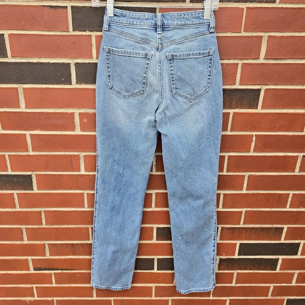 Women’s Hollister Curvy Ultra High-Rise Straight Leg Denim Jeans Size 000L W23L - Picture 3 of 7